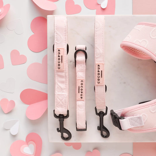 Luxe Dog Leash Baby Pink Heart