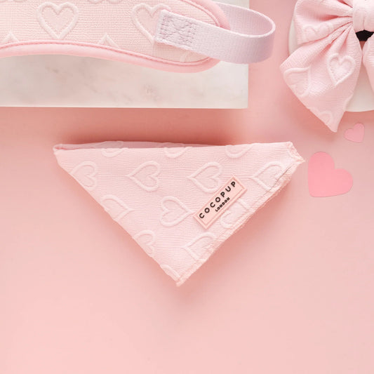 Luxe Bandana Baby Pink Heart