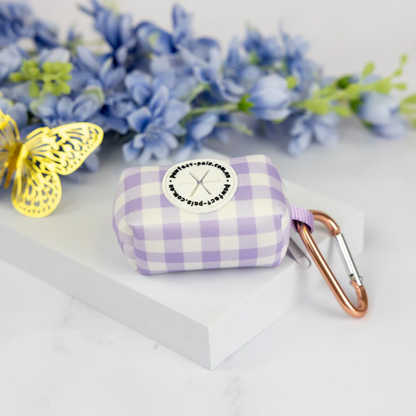 Social Butterfly Purple Gingham Waste Bag Holder