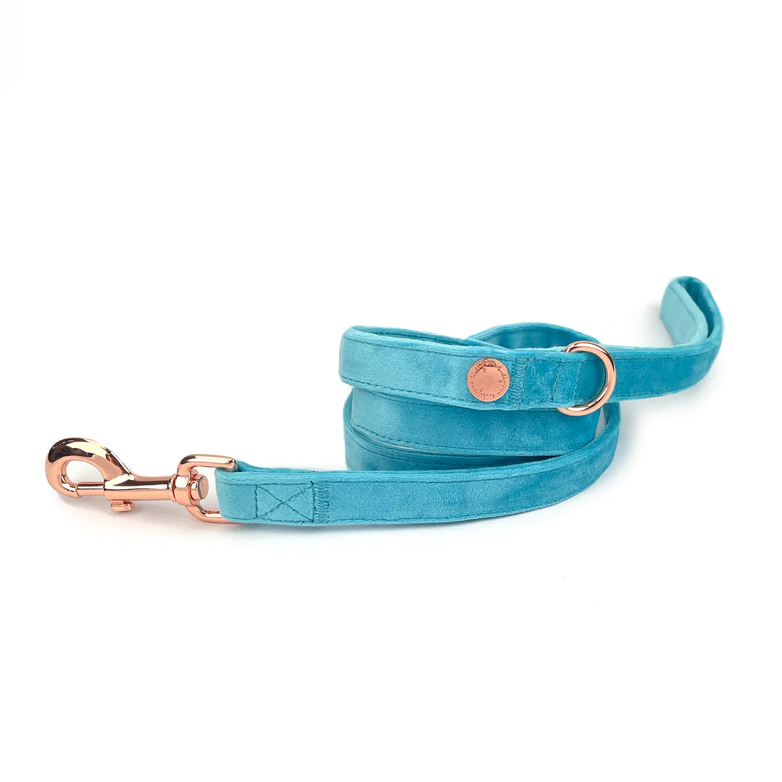 Caribbean Blue Velvet Leash