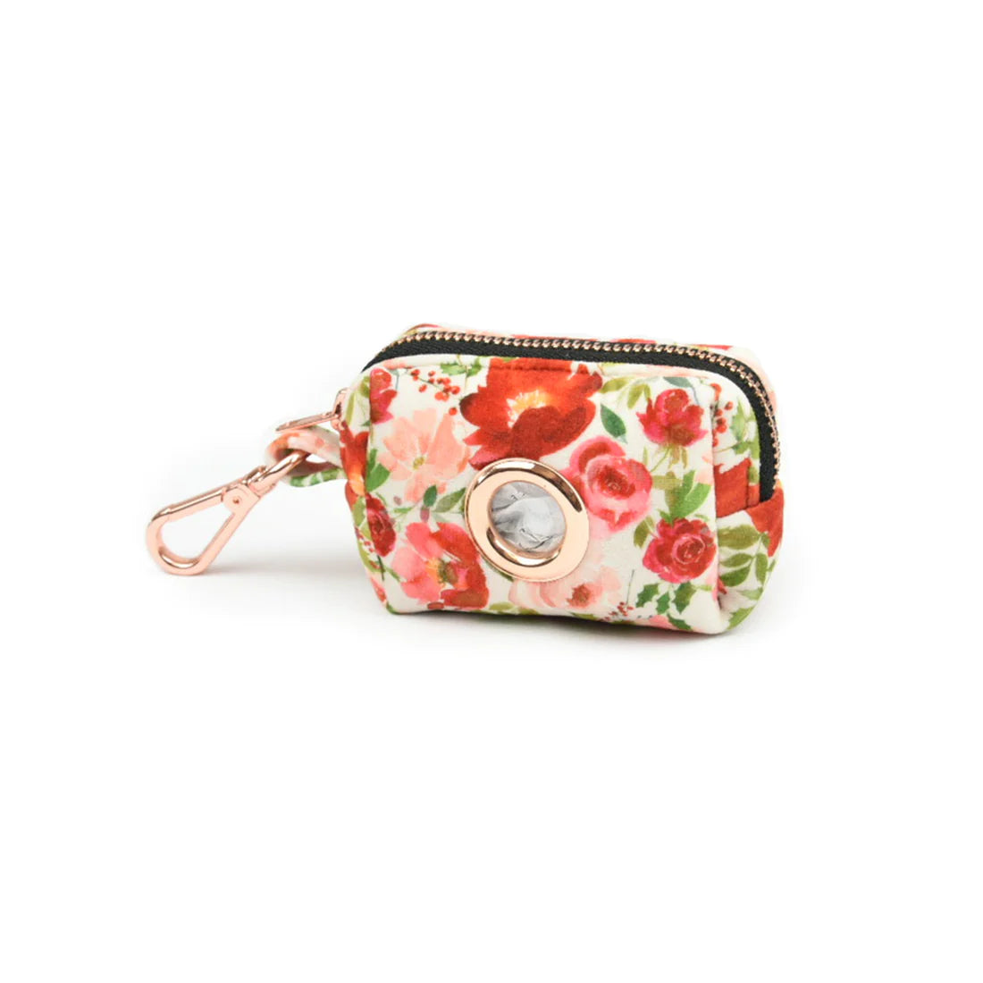 Holly Floral Velvet Waste Bag Holder